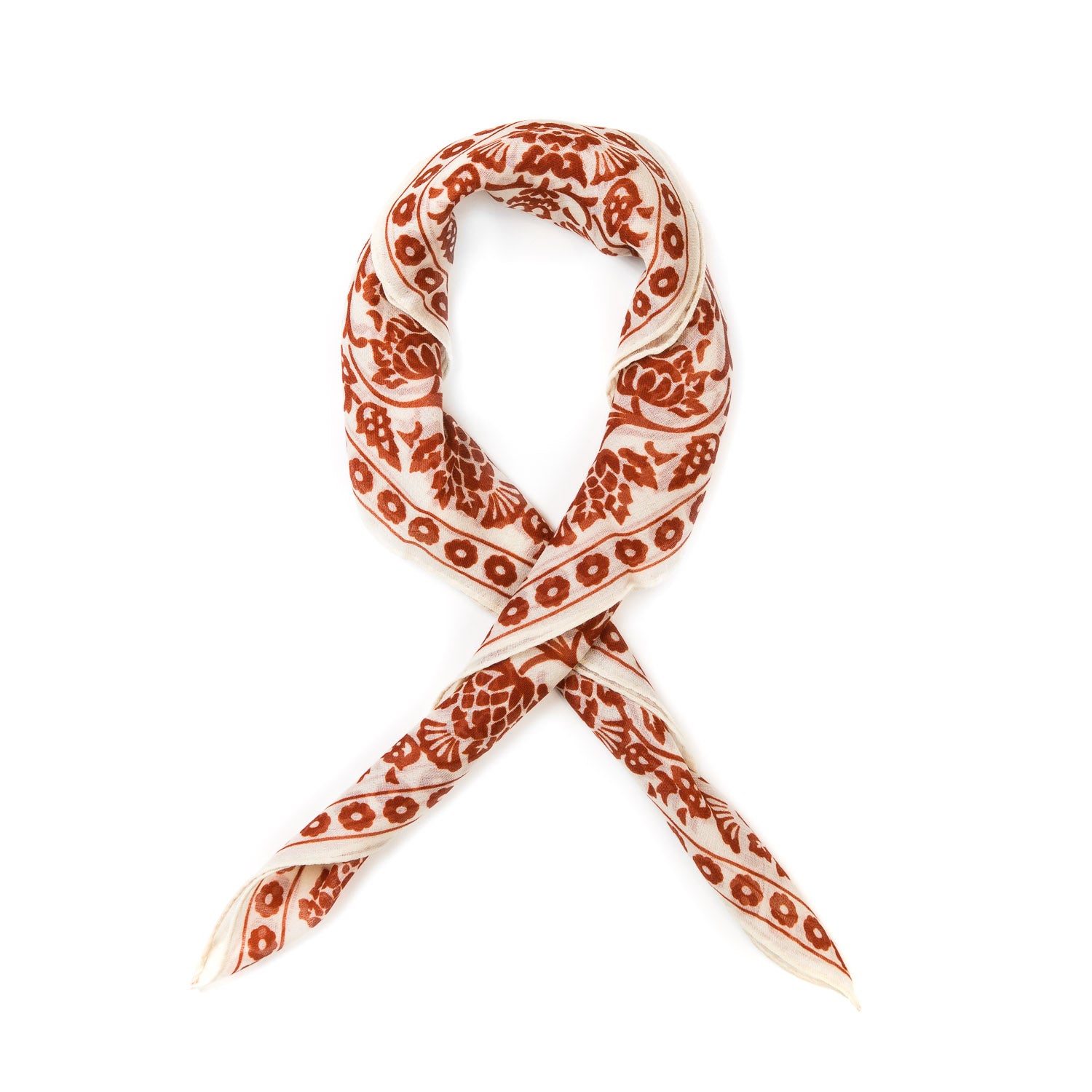 Bandana "Provence Geometric" made of Cashmere and Silk